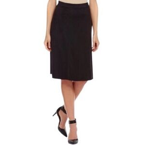 NWT Jones New York Signature Faux Suede Skirt in Black Women’s Size 14W